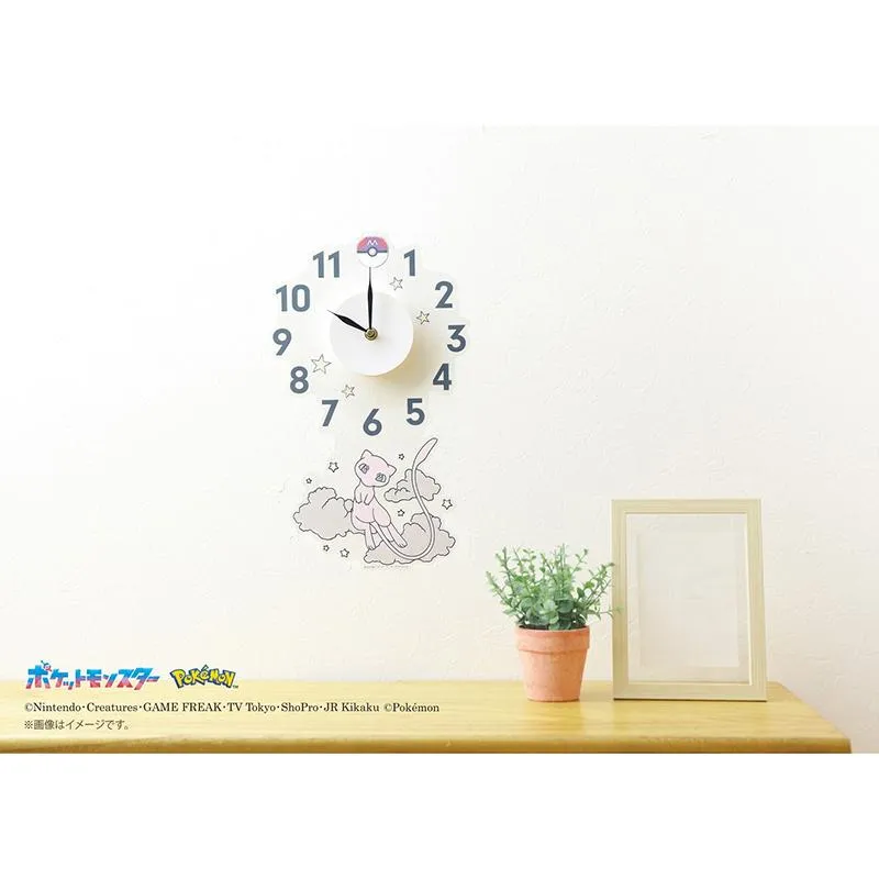 Neo Tokyo Pokémon Clock Wall Sticker Mew veggklokke 36 cm