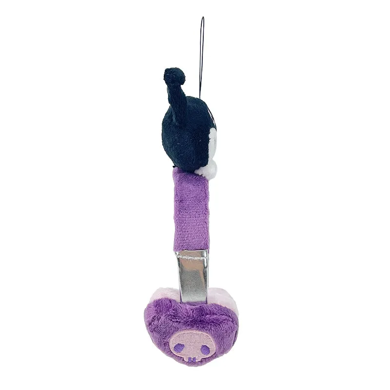 Hello Kitty Kuromi Plush Headphones Bag Charm veskeanheng
