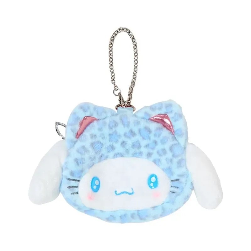Hello Kitty Cinnamoroll Leopard Cat plysjpung med glidelås