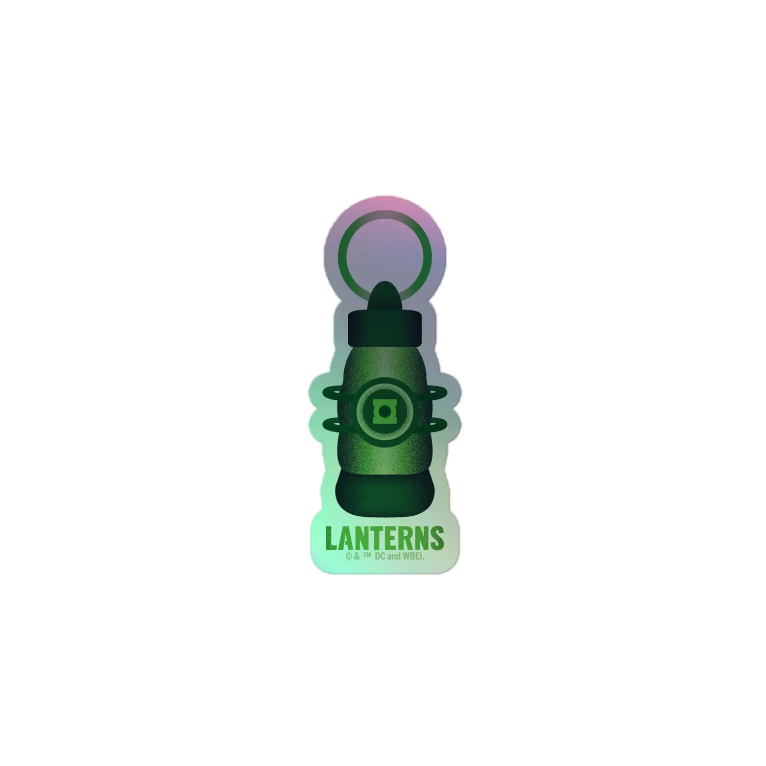 Batman Lanterns Holographic Sticker Power Battery klistremerke 3 × 3 tommer vinyl