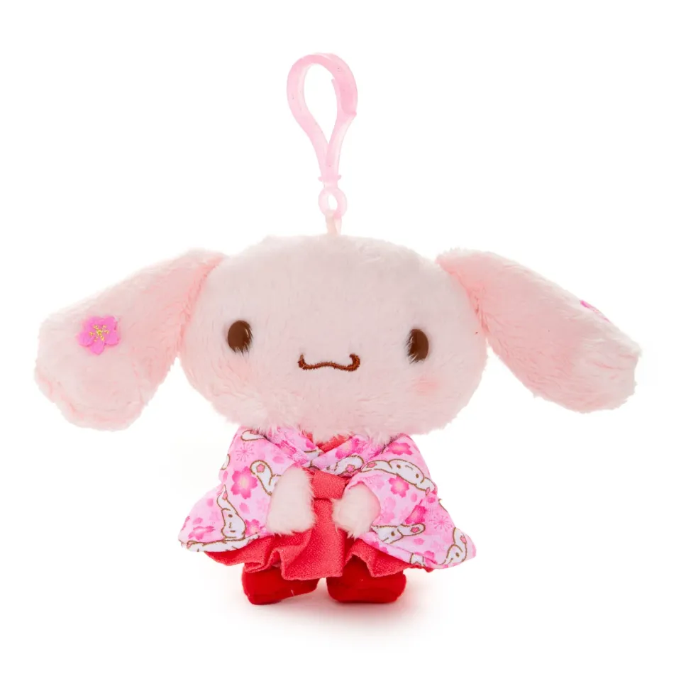 Hello Kitty Cinnamoroll Spring Kimono Series plysjmaskot klips rosa kimono