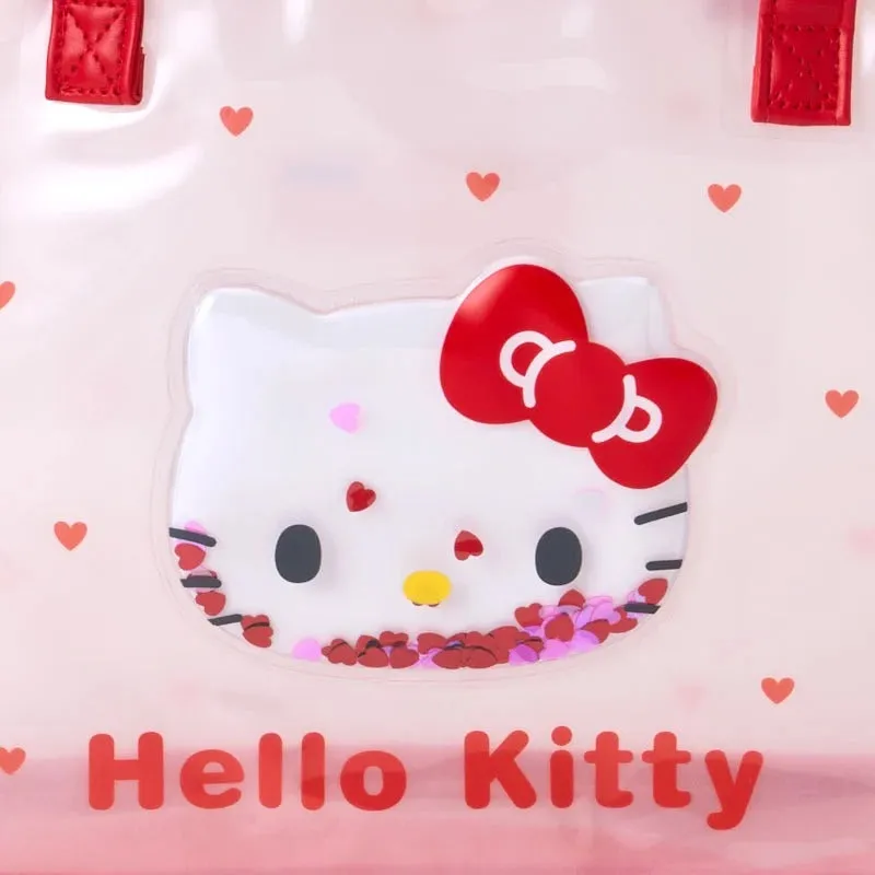 Hello Kitty Clear Handbag veske hjerter vanntett PVC