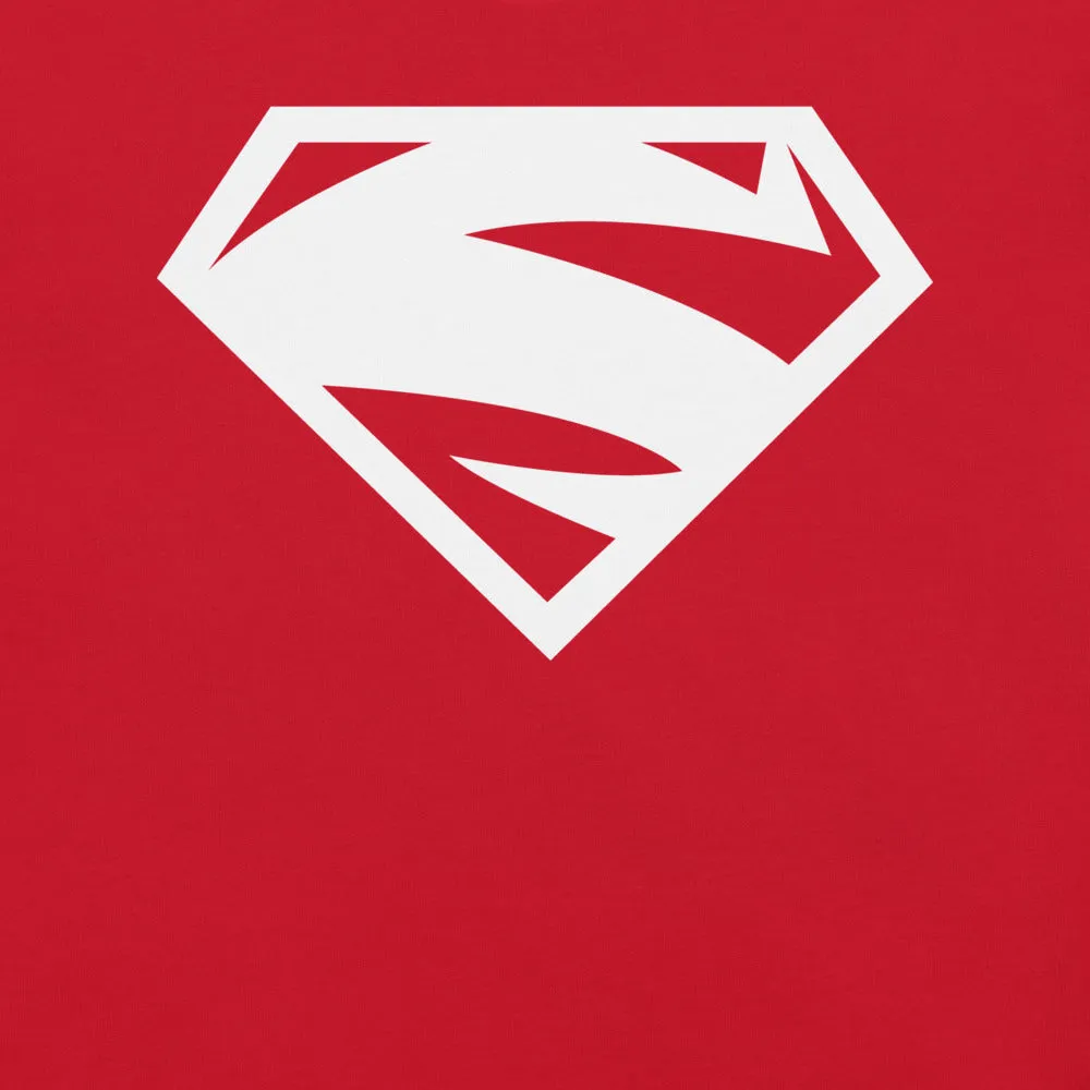 Superman Blue/Red Logo T-skjorte True Royal og rød, bomull