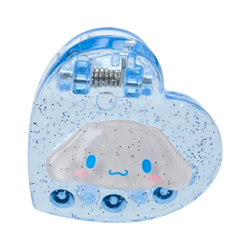 Hello Kitty Cinnamoroll Mini Glitter hårklyper 4-pakning