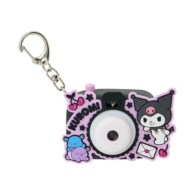 Hello Kitty Kuromi Mini Light Projection Camera Keychain nøkkelring 8 bilder