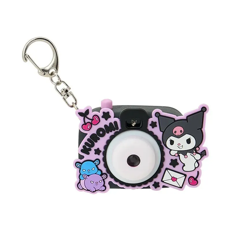 Hello Kitty Kuromi Mini Light Projection Camera Keychain nøkkelring 8 bilder