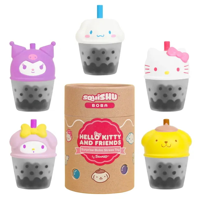 Hello Kitty and Friends Boba Tea Capsule SquiSHU squishy 1 stk. overraskelse