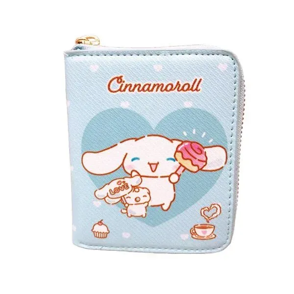 Sanrio Cinnamoroll PU Leather Wallet w/Zipper lommebok med glidelås