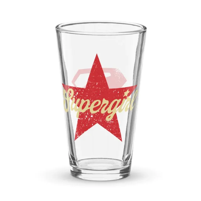 Batman Supergirl (2026 Movie) pintglass 473 ml glass