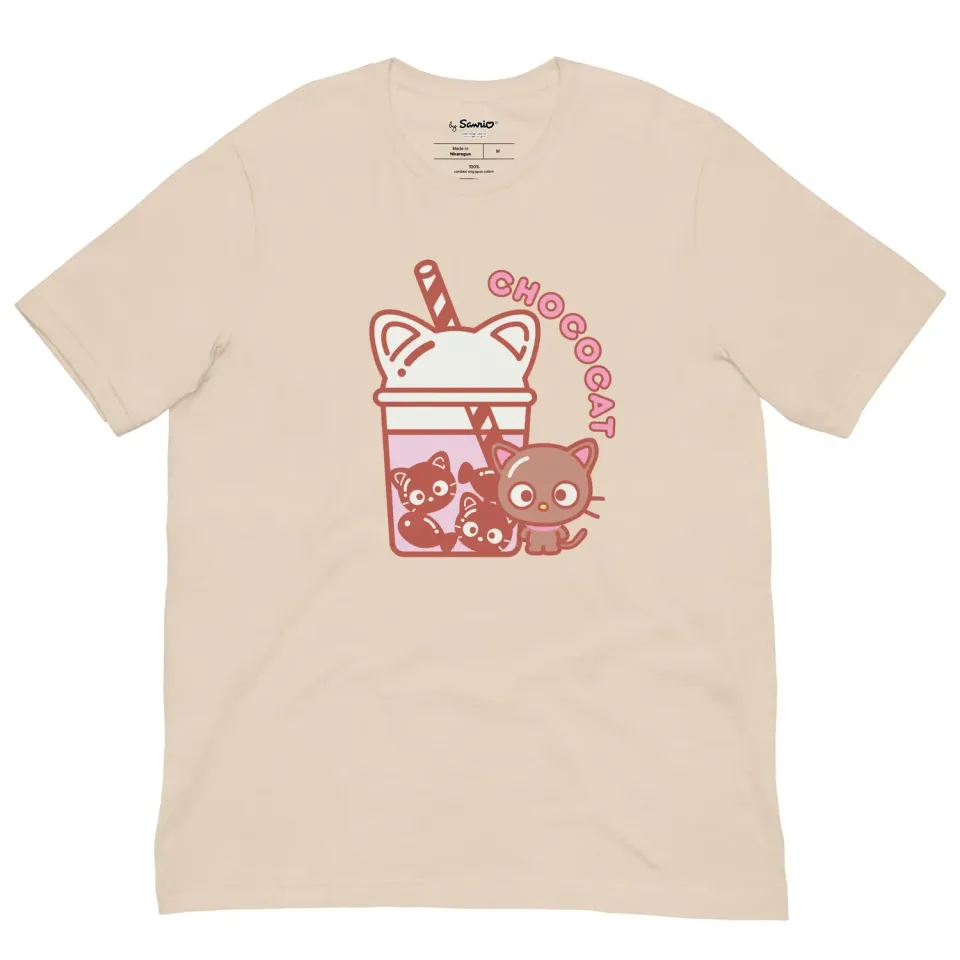 Hello Kitty Chococat Bubble Tea t-skjorte Soft Cream XS–4XL