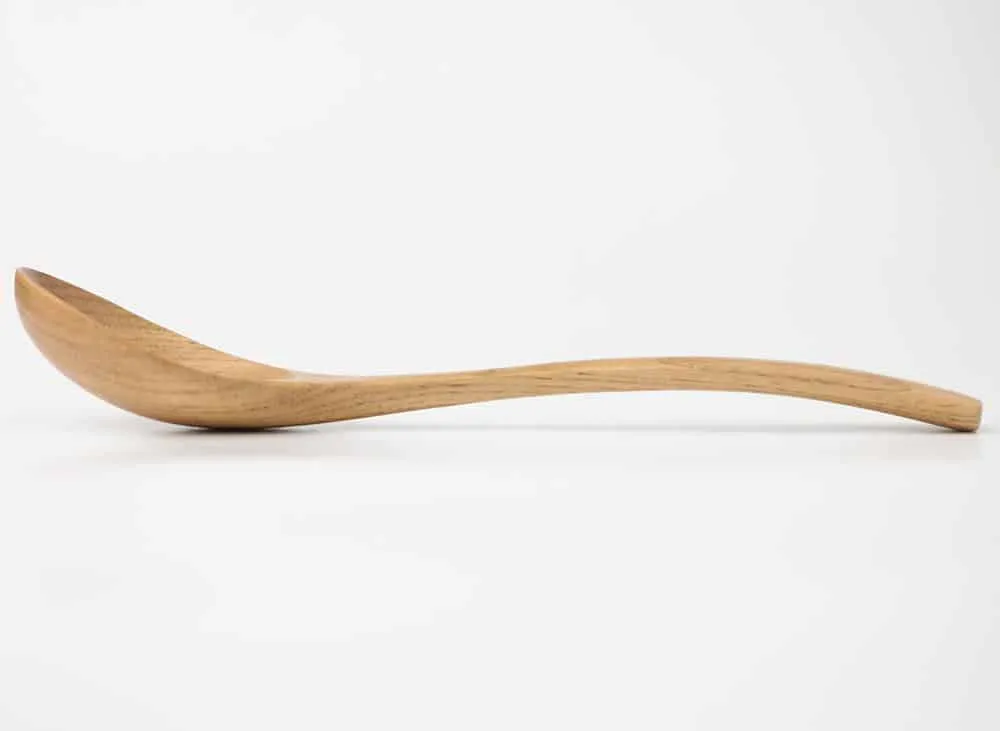 Neo Tokyo Japanese Wooden Spoon Natural Round treskje 18 cm kastanjetre
