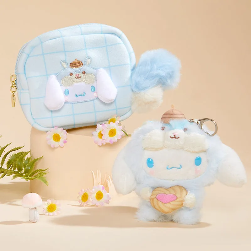 Hello Kitty Fluffy Squirrel Cinnamoroll Plush Mascot Keychain plysjmaskot