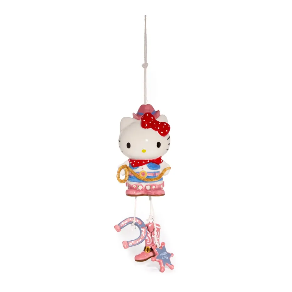 Hello Kitty Cowgirl keramisk vindspill håndmalt