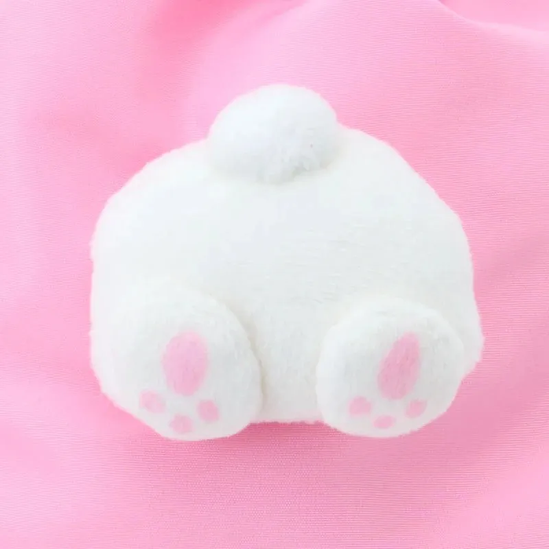 Hello Kitty My Melody Face Plush Drawstring Travel Pouch snørepung