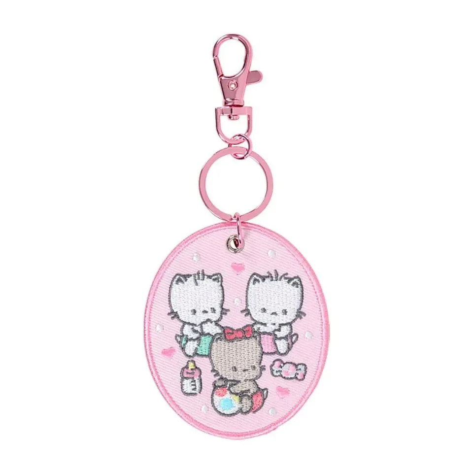 Sanrio Character Award Series Nya Ni Nyu Nye Nyon Mascot Badge Keychain nøkkelring