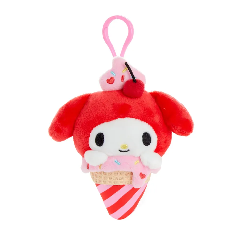 Hello Kitty My Melody Plush Mascot Clip kosedyrklips iskrem