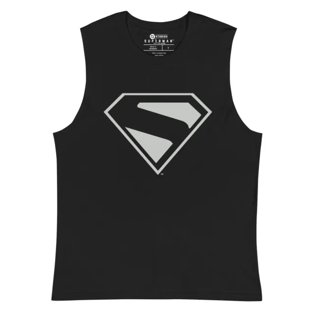 Batman Superman (2025 Movie) Black & Silver S-Shield singlet svart