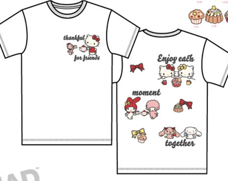 Hello Kitty and Friends Thankful For Friends t-skjorte barn hvit