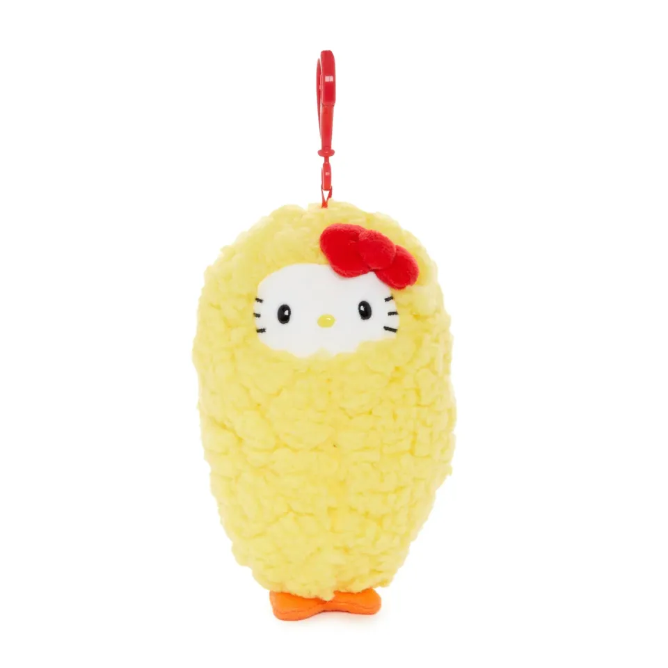 Hello Kitty Tempura plysjmaskot med klips ca. 4 tommer