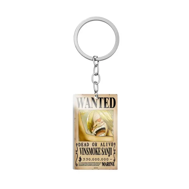 Neo Tokyo One Piece Sanji Wanted Poster metallnøkkelring