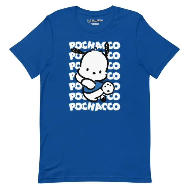Hello Kitty Pochacco Watashi Wa T-Shirt blå T-skjorte