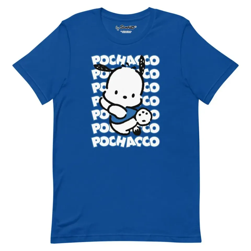 Hello Kitty Pochacco Watashi Wa T-Shirt blå T-skjorte