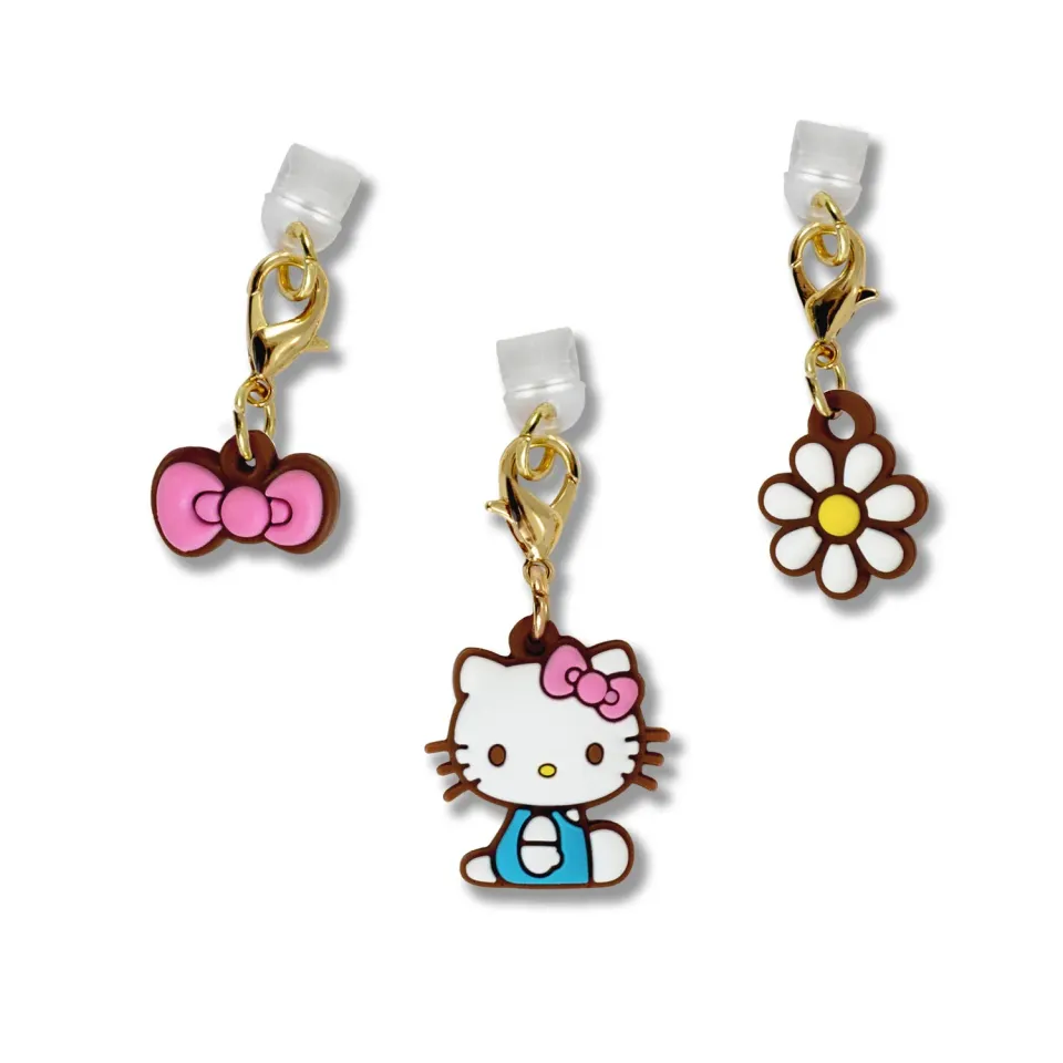 Hello Kitty x Sonix Pink Bows Charging Port 3-Pc Charms ladeportpynt 3-pakning