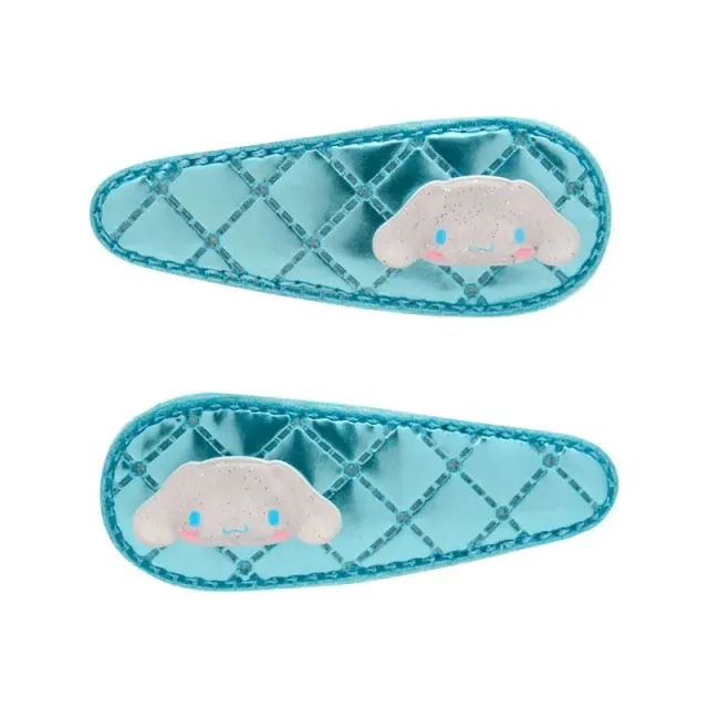 Hello Kitty Cinnamoroll 2-pc Quilted Hair Clip Set hårspenner 2-pakning metallisk