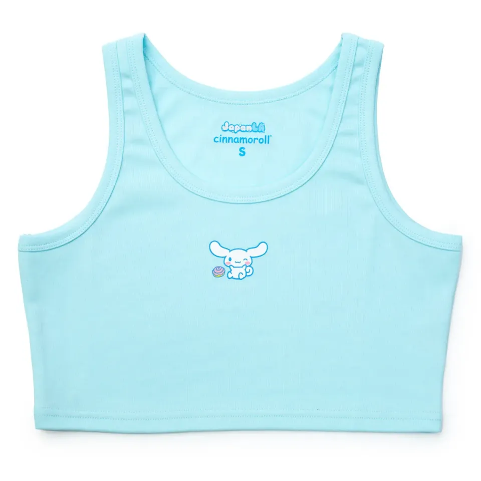 Hello Kitty Cinnamoroll JapanLA crop top blå bomull