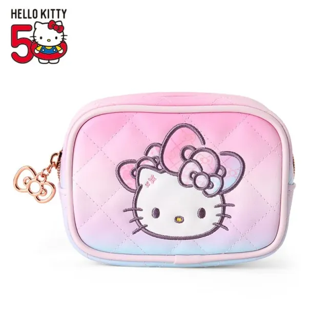 Hello Kitty Fashionable Ribbons Series Mini Zipper Pouch 50th Anniv. toalettmappe