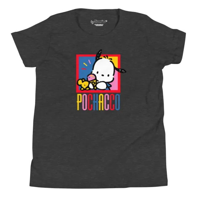 Hello Kitty Youth Pochacco Primary Logo T-Shirt svart t-skjorte