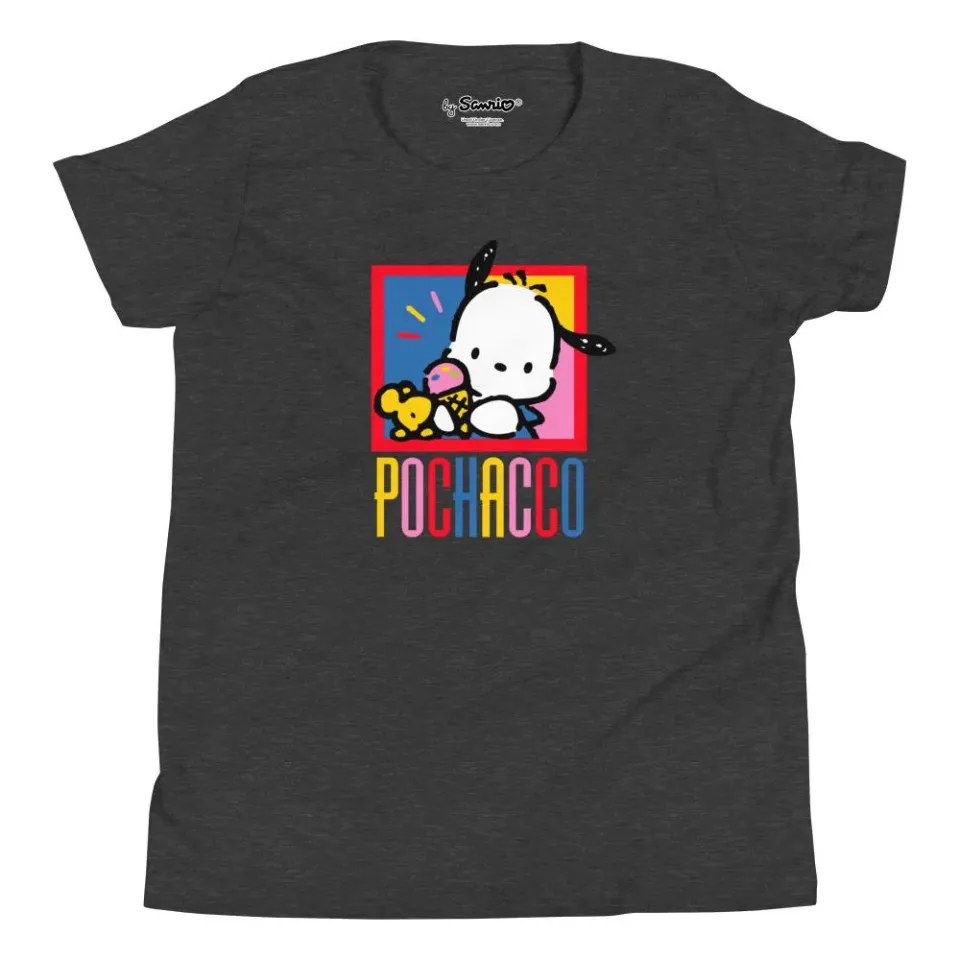 Hello Kitty Youth Pochacco Primary Logo T-Shirt svart t-skjorte