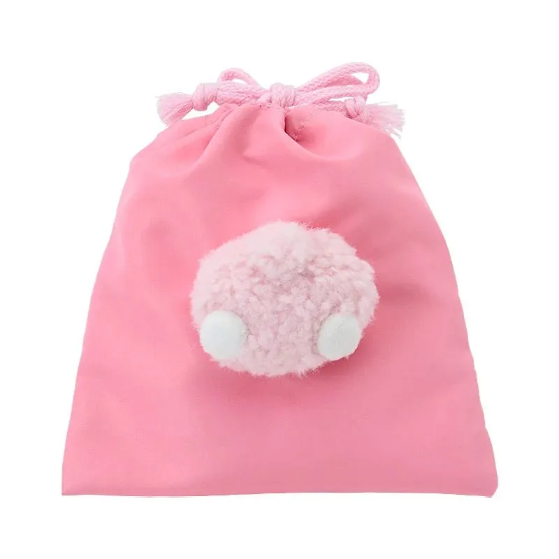 My Sweet Piano Face Plush Drawstring reiseveske
