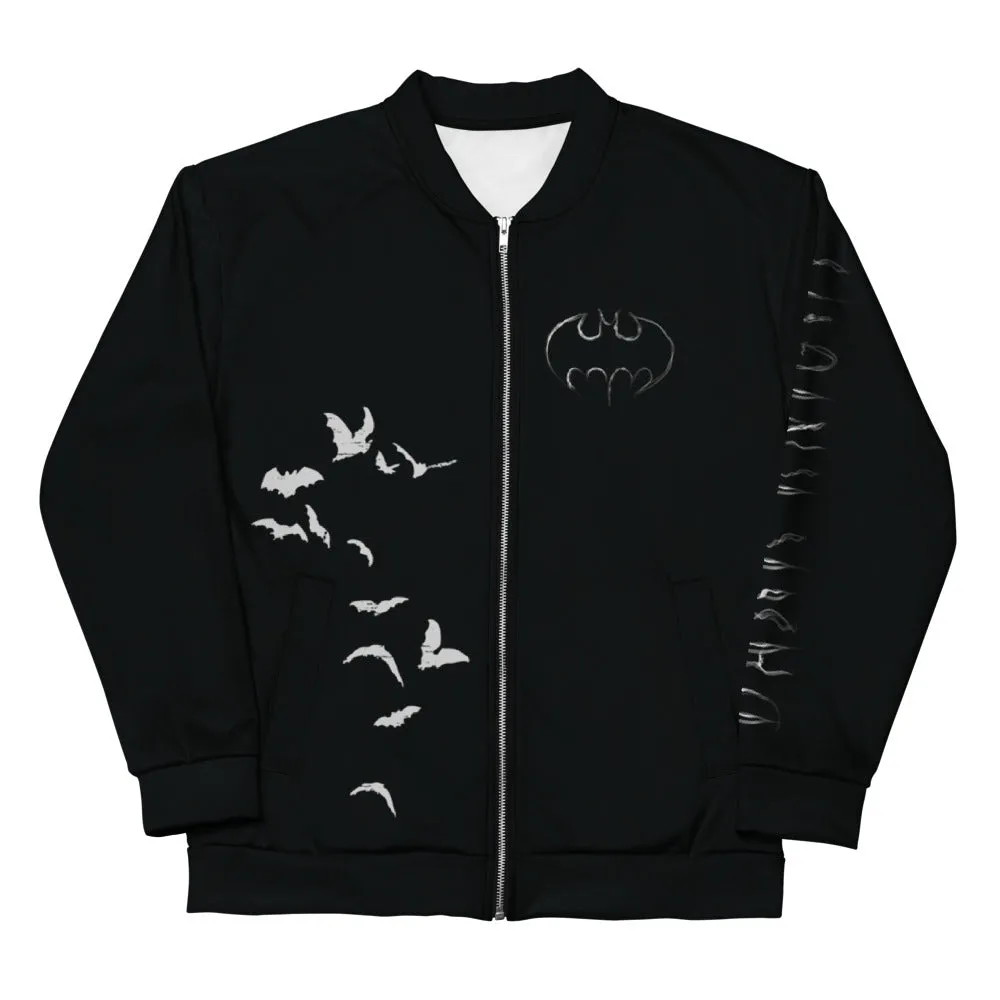 Batman Monochrome Knight bomberjakke hvit polyester