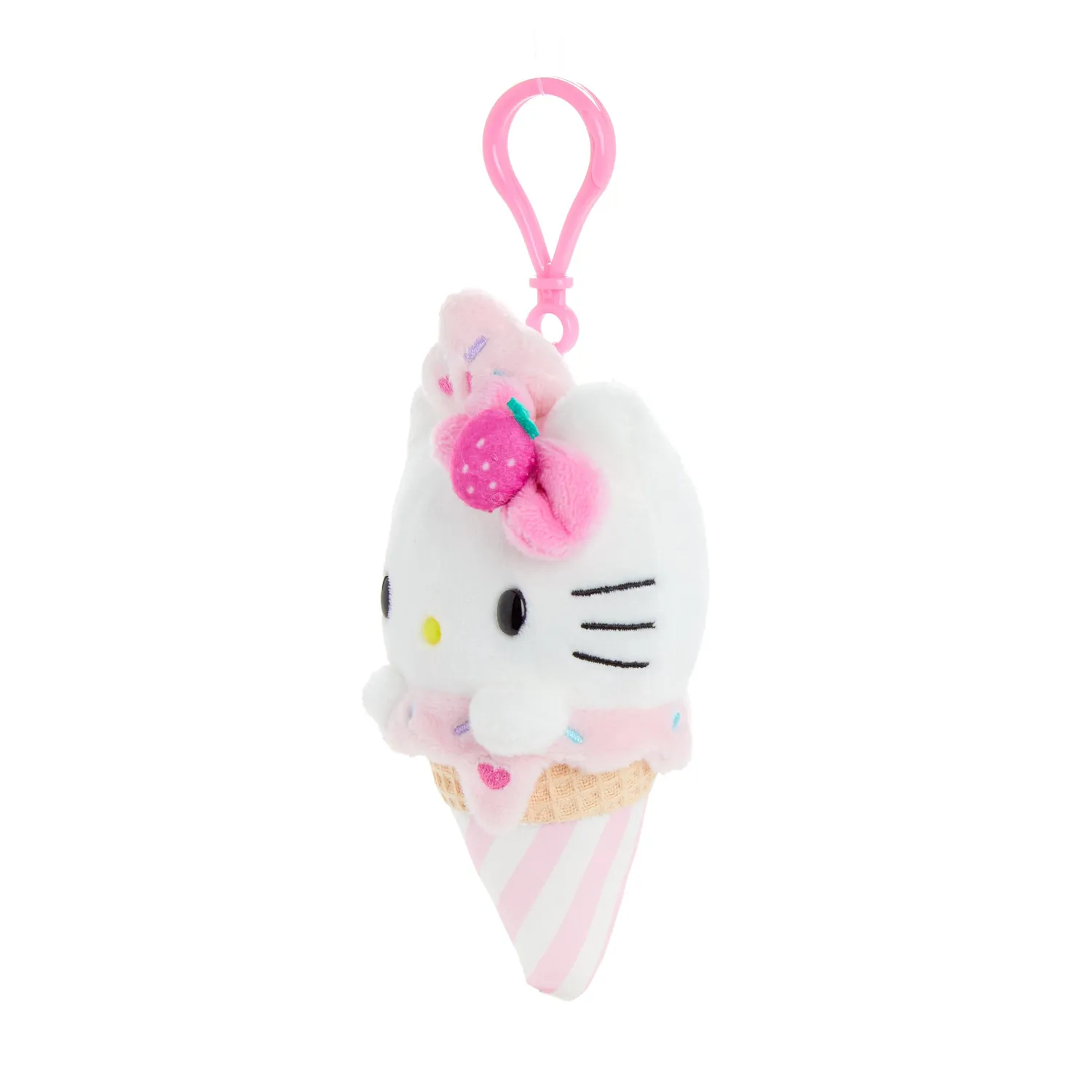 Hello Kitty Ice Cream Treat Series Strawberry Plush Mascot Clip plysjmaskot