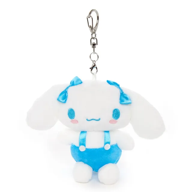 Hello Kitty Cinnamoroll kosedyrnøkkelring blå selebukse 10 cm