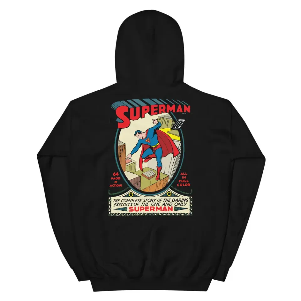 Batman SUPERMAN #1 brodert hettegenser svart bomull polyester