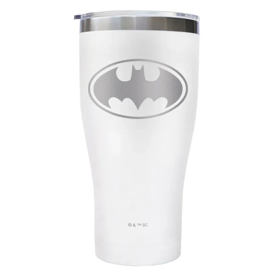Batman Logo Engraved Tumbler 20 oz blå dobbeltisolert