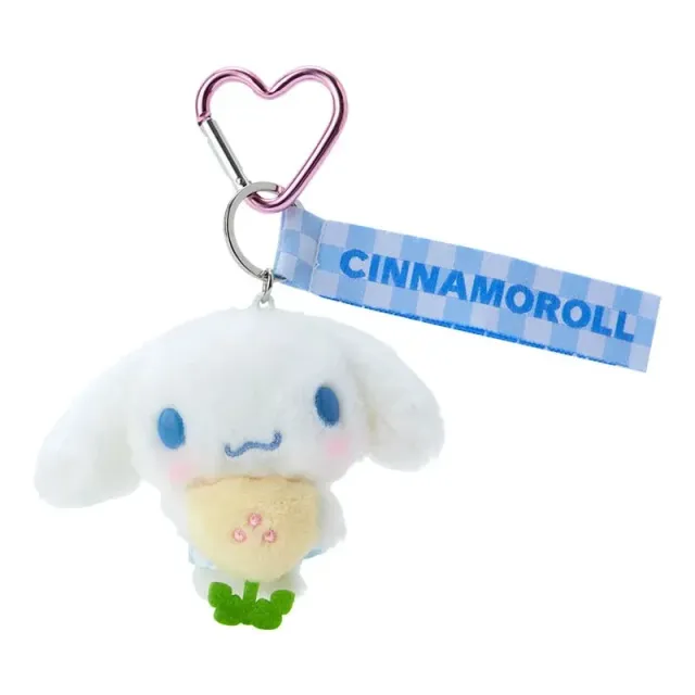 Hello Kitty Cinnamoroll Plush Mascot Keychain kosedyr nøkkelring pastellruter