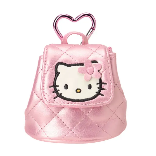Hello Kitty Mini Quilt Series Pink Mini Backpack Bag Charm rosa miniryggsekk