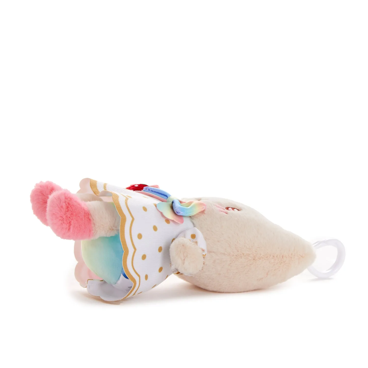 Hello Kitty Strawberry Rainbow Marroncream maskotklips plysj