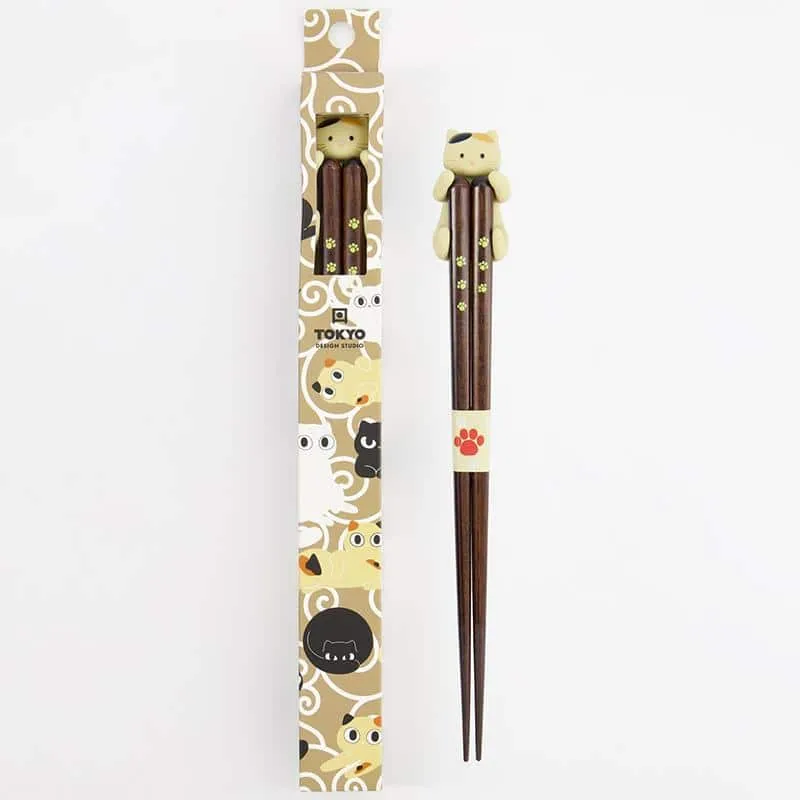 Neo Tokyo Chopsticks Gift Box spisepinner med kattehviler 22,5 cm