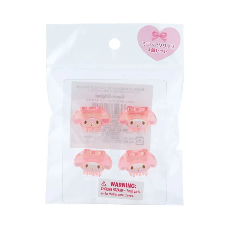 Hello Kitty My Melody Iridescent Mini Hair Clips hårspenner 4-pakning iriserende