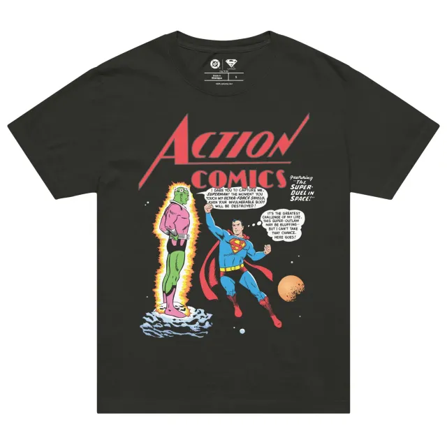 Batman Superman Silver Age Brainiac T-skjorte S–3XL vintagevasket
