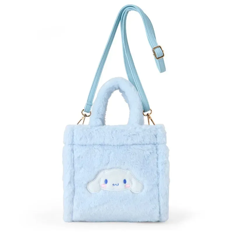 Hello Kitty Cinnamoroll Plush 2-Way Mini Tote veske myk plysj