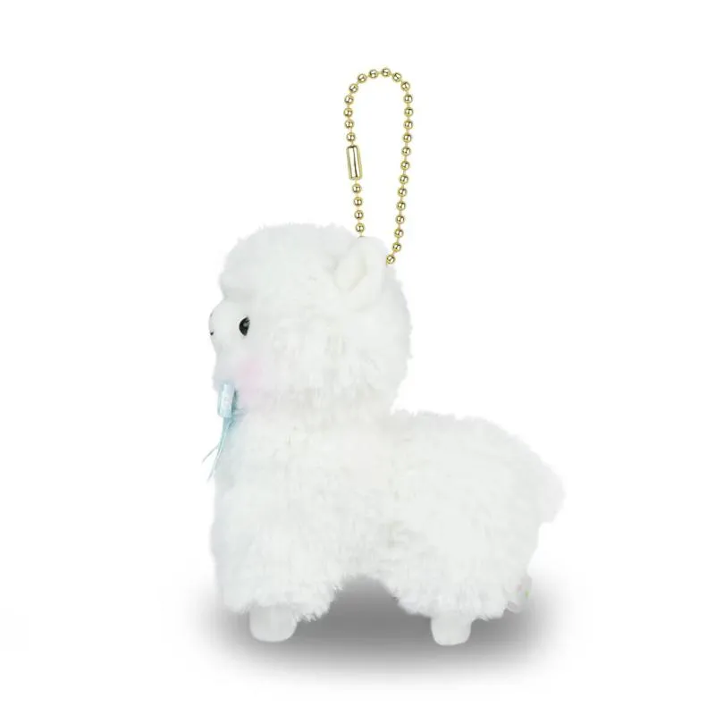 Neo Tokyo White Alpaca Plush Keychain nøkkelring 12 cm polyester
