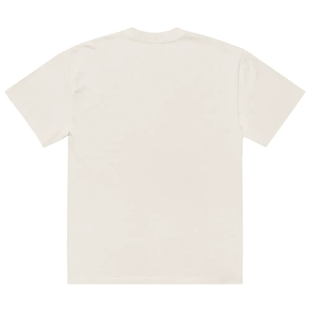 Superman 2025 Oversized T-skjorte – Stylized S-Shield, Faded Black S