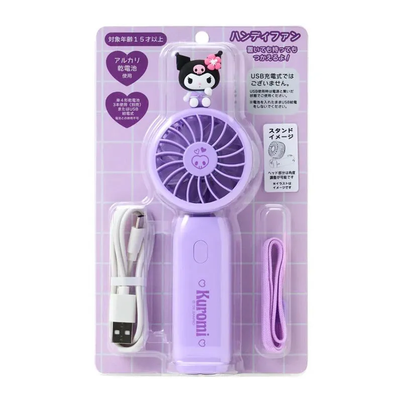 Kuromi 2-Way Portable Handy Fan håndvifte – USB og batteri