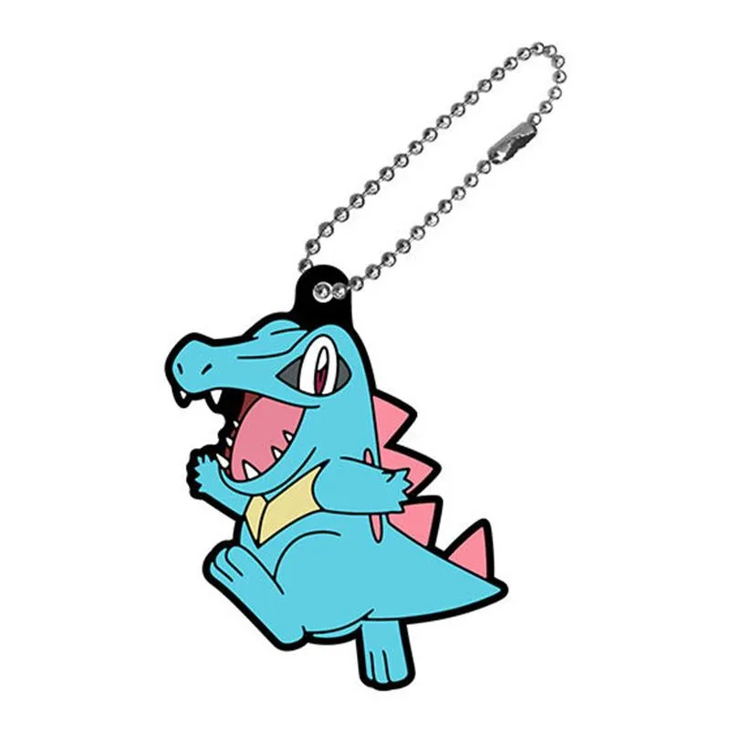 Pokémon Rubber Mascot Charm nøkkelring tilfeldig modell