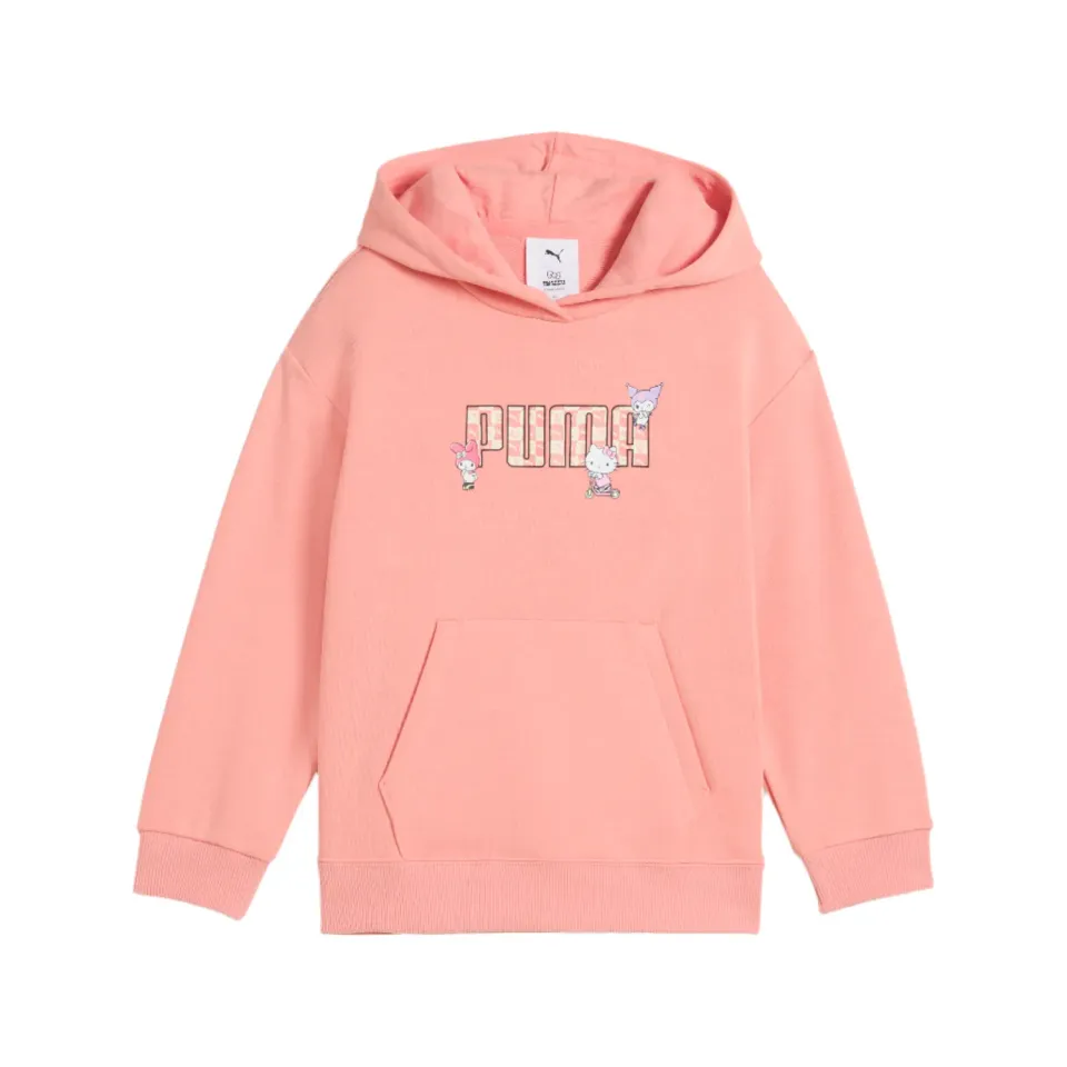 Hello Kitty x PUMA Kids Relaxed Hoodie hettegenser Pink Fruit